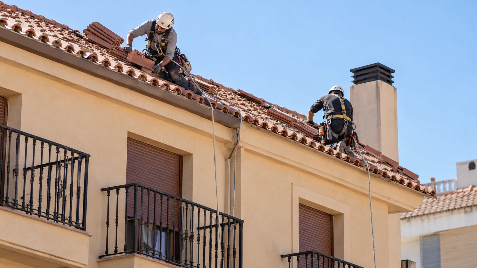 Trabajos verticales en Villalba de los Barros
