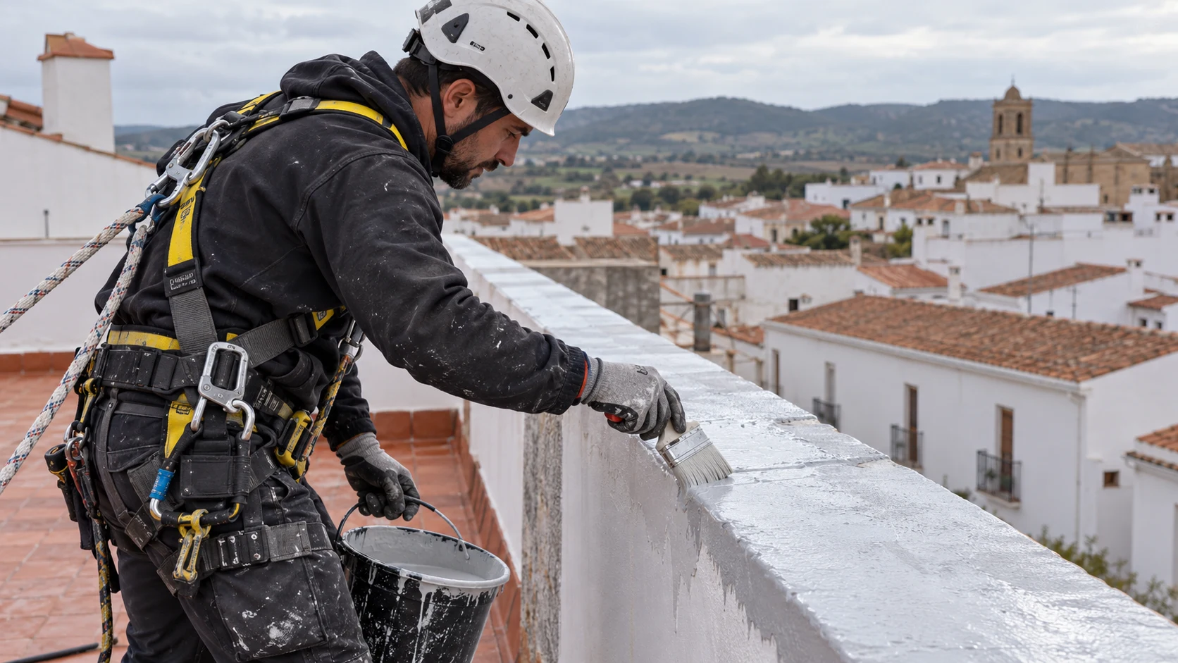 Impermeabilización de peto exterior en altura
