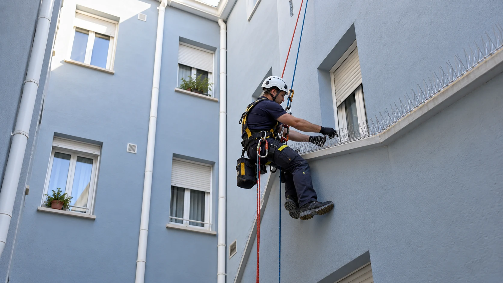 Sistemas antiaves en fachadas y patios en Almendralejo